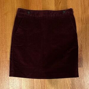 Banana Republic Burgundy Corduroy Skirt - Size 0